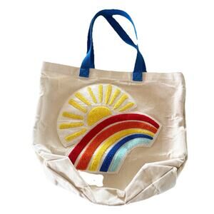 Hanna Andersson Rainbow Pom Pom Tote Bag